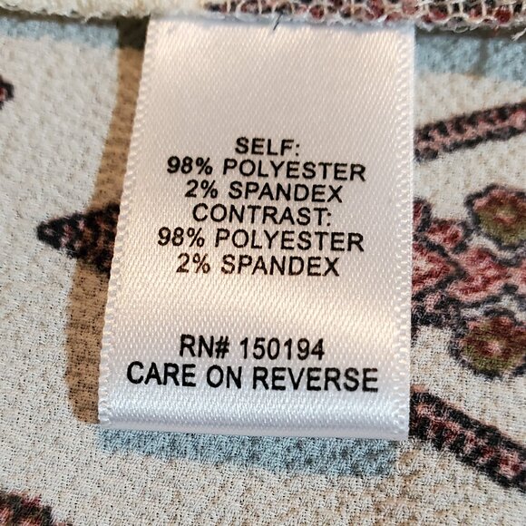 NEW HeartSoul Beige with Multicolor Flower Designed Comfort Jumpsuit Dress SZ L - Picture 8 of 8